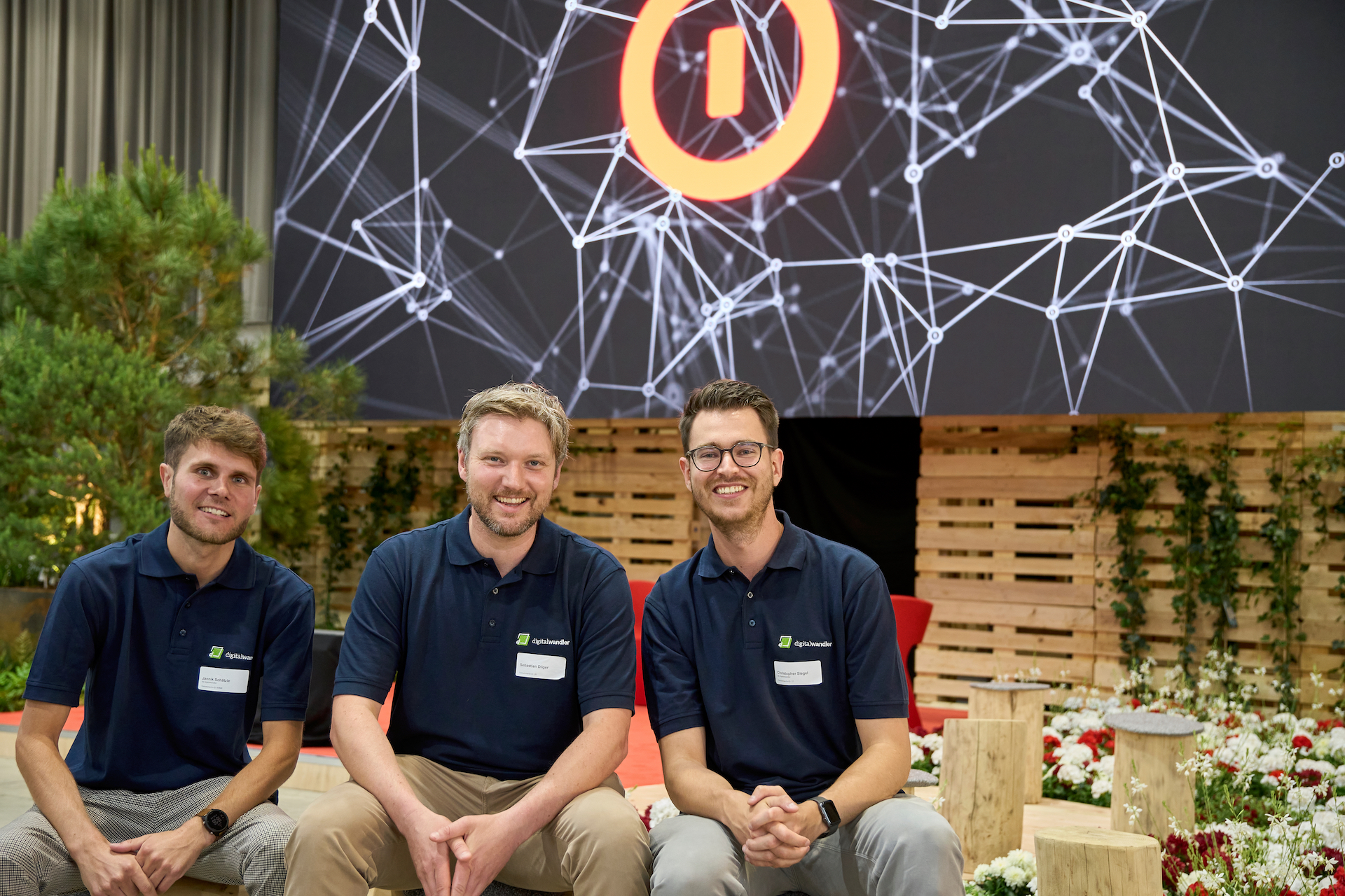 v.l.n.r. Jannik Schätzle (Key Account Manager), Sebastian Dilger (Geschäftsführer), Christopher Siegel (Lead Developer)